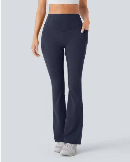 Modelujące Spodnie Flare z Efektem Push-Up