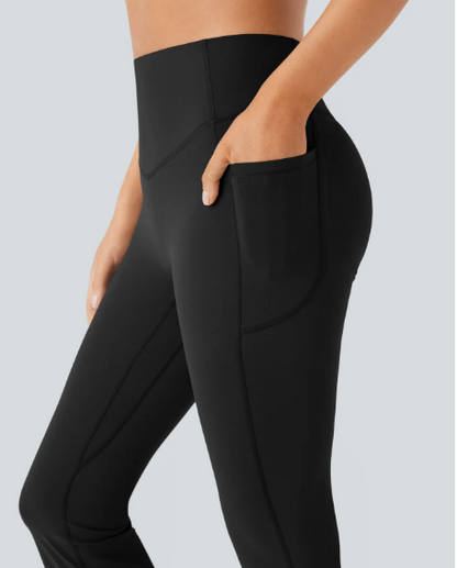 Modelujące Spodnie Flare z Efektem Push-Up